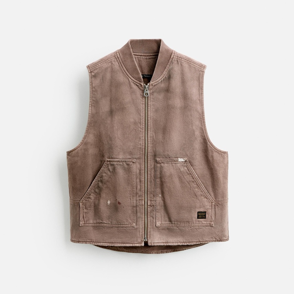 Zara Washed Zippered Vest